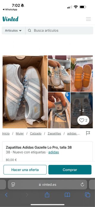 Zapatillas Adidas Gazelle Lo Pro Talla 38