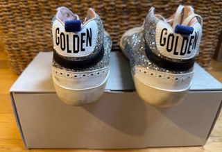 Golden Goose Purpurina Plata y Rosa