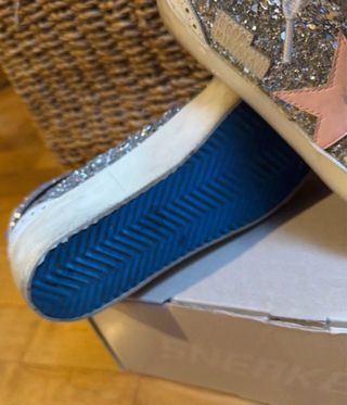 Golden Goose Purpurina Plata y Rosa