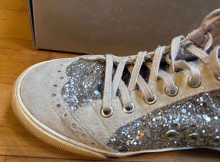 Golden Goose Purpurina Plata y Rosa