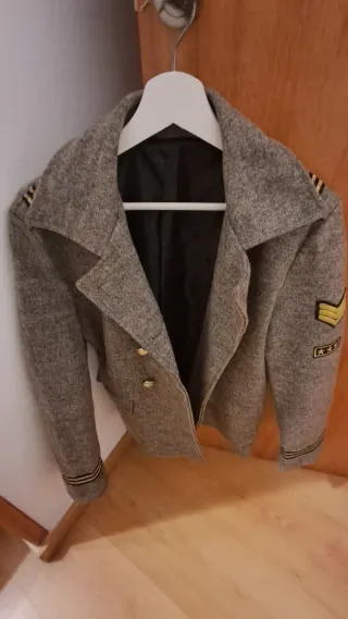 Chaqueta militar mujer gris M/L