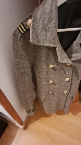 Chaqueta militar mujer gris M/L