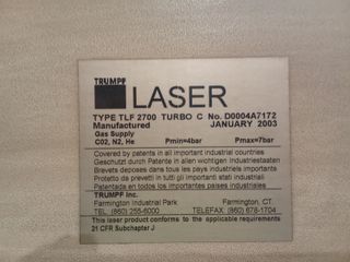 repuestos Laser Trumpf 2530