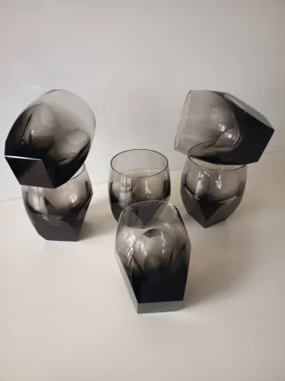 Vasos Moser Cristal Ahumado Set 6