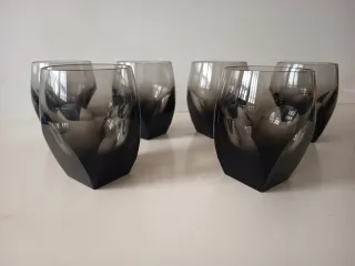 Vasos Moser Cristal Ahumado Set 6