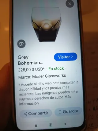 Vasos Moser Cristal Ahumado Set 6