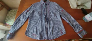 Camicetta donna Leisen quadri blu