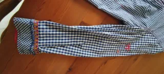 Camicetta donna Leisen quadri blu