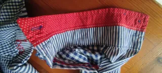 Camicetta donna Leisen quadri blu