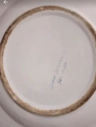 Piatto antico decorato floreale