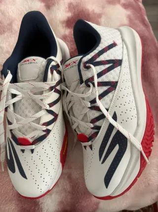 Zapatillas Skechers Pickleball Blancas Rojas