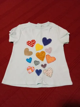 Camiseta patchwork corazones