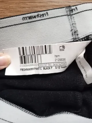 Leggings nero termici Wedze ragazzo 12 anni