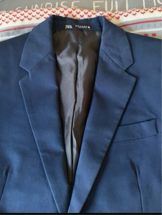 Traje Chaqueta Zara Azul talla 46