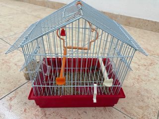 Jaula pequeña para pájaros Completa con accesorios