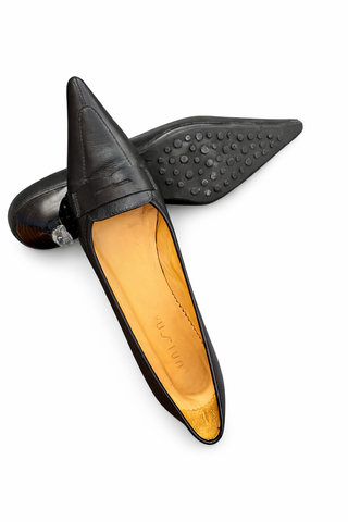 Zapatos Unisa piel negros talla 37, tacón chupete.