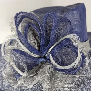 Tocado Fiesta Azul y Plateado