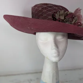 Tocado Fiesta/Boda Flor Rosa y Morado