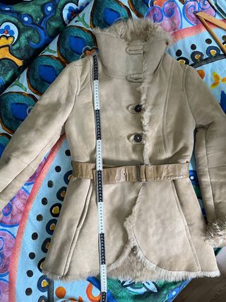 Abrigo Max Mara Piel Cordero Beige