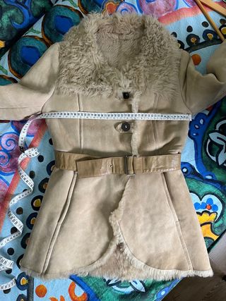 Abrigo Max Mara Piel Cordero Beige