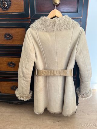 Abrigo Max Mara Piel Cordero Beige