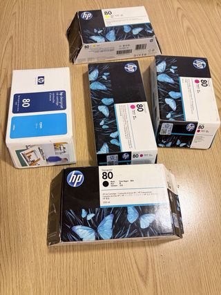 Lote 5 Cartuchos Tinta HP Designjet 80