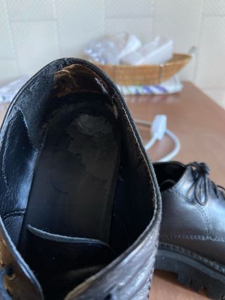 Scarpe stringate pelle suola carrarmato