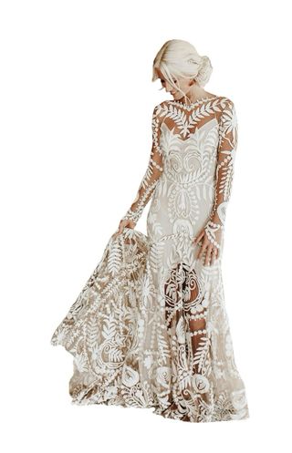 Vestido Novia Boho Corte Sirena