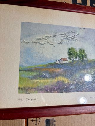 Quadro Con Cornice à l'ombre des platanes