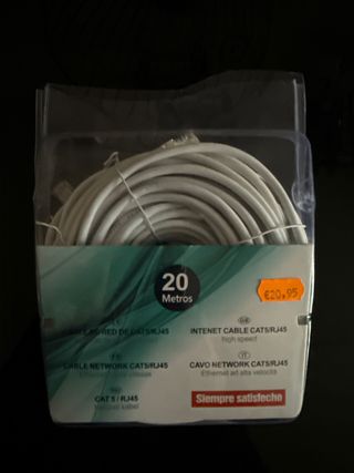 Cable Red Internet 20m CAT5/RJ45