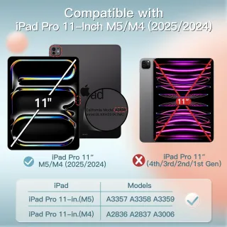 JETech Funda para iPad Pro 11 Pulgadas M5/M4 2025/2024