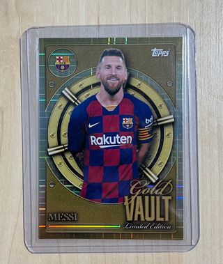 3 Cromos Topps Gold Vault: Messi, Ronaldinho, Raph