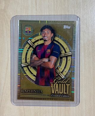 3 Cromos Topps Gold Vault: Messi, Ronaldinho, Raph