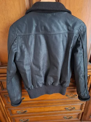 Cazadora Biker Piel Pepe Jeans Talla M