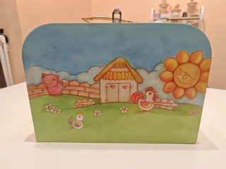 Valigetta bambini con disegno fattoria