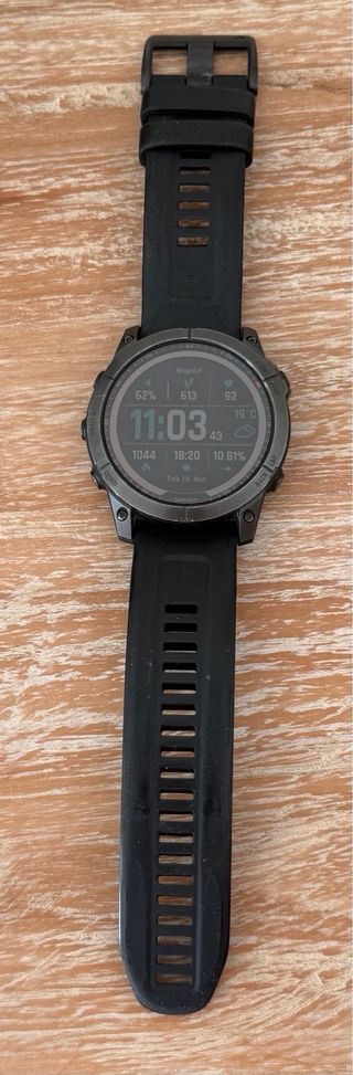 Garmin Fenix 7X Solar Sapphire Negro/Plata
