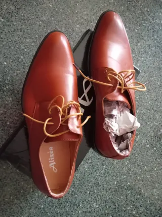 Zapatos vestir hombre marrones talla 43