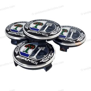 4 x Tapabujes Centros rueda AMG para Mercedes 75mm