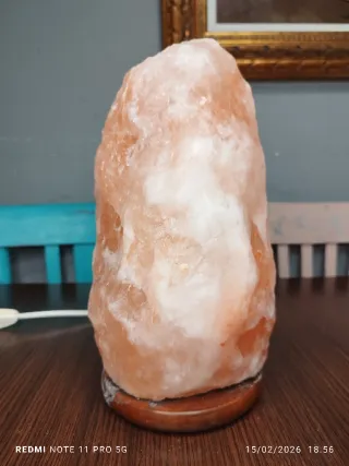 Lámpara de Sal Natural Rosa Naranja