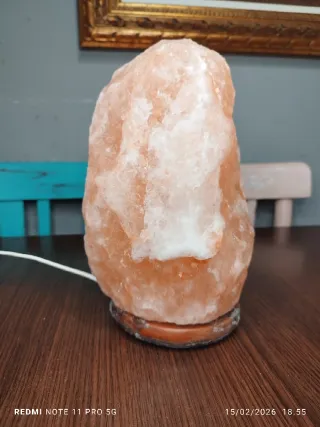 Lámpara de Sal Natural Rosa Naranja