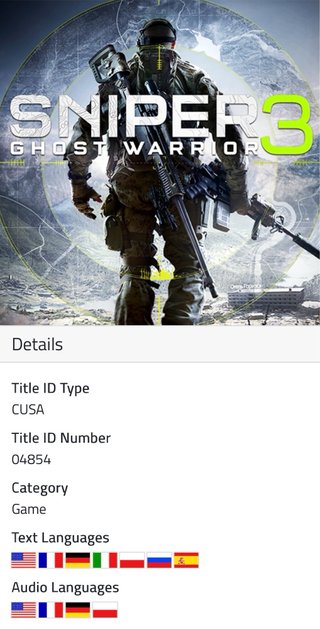 Pack Juegos PS4 Sniper Ghost Warrior 3 y Elite 4