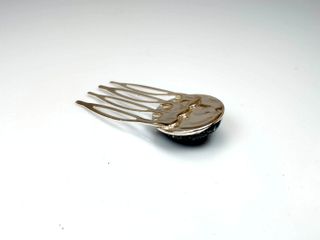 Mini peineta de orgonita verde oscuro