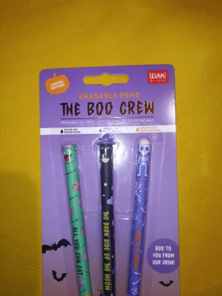Set 3 Penne Gel Cancellabili Legami The Boo Crew