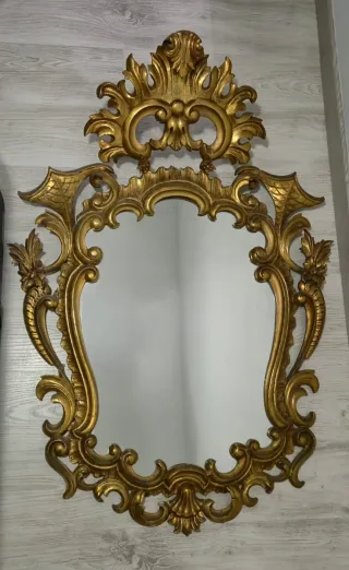 Espejo Cornucopia Antiguo Dorado