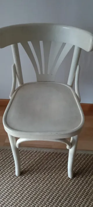 Sillas de comedor de madera beige -2 sillas