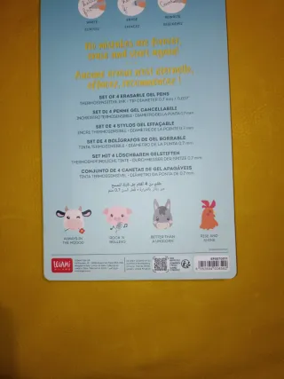 Set 4 Penne Gel Cancellabili Legami Farm