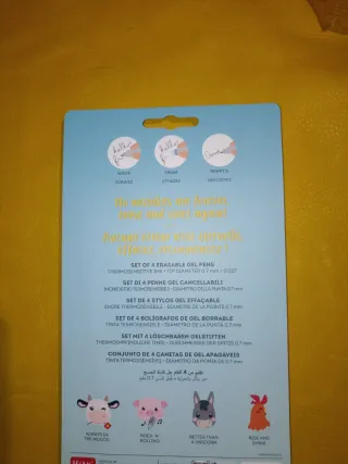 Set 4 Penne Gel Cancellabili Legami Farm