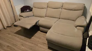 Sofá Chaiselongue Beige 225x150 regalo cubresofá