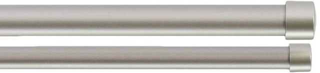 Barra Cortina Doble Amazon Basics Níquel 183-366cm