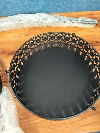 VidaXL Mesa bistró de metal